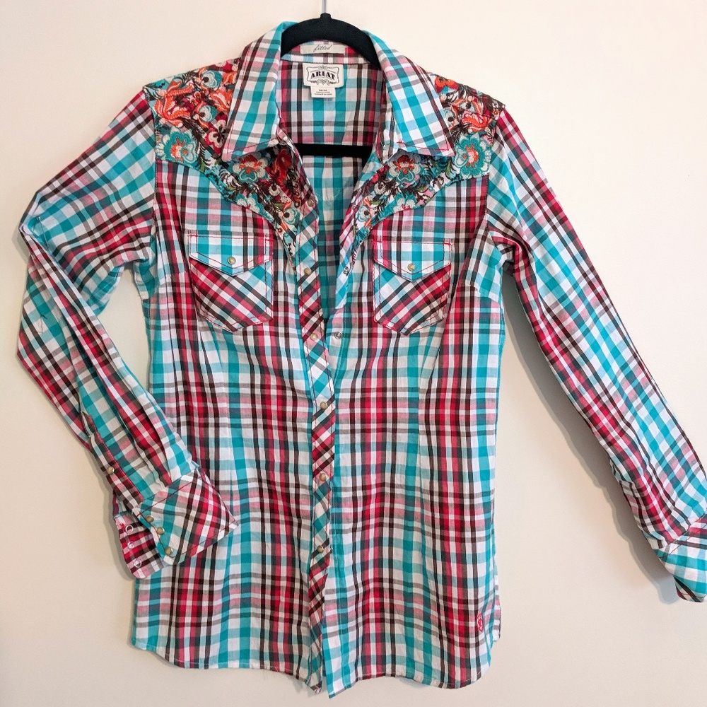 Ariat Embroidered Pearl Snap Western Shirt